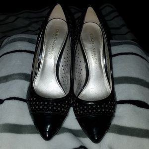Black pointed heels